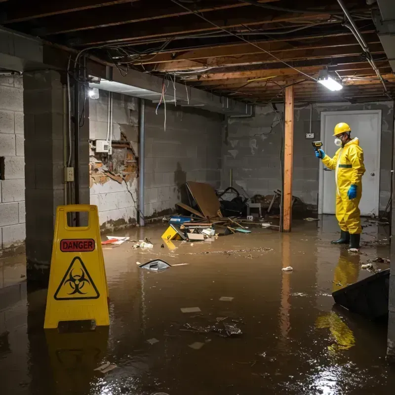 Flooded Basement Electrical Hazard in Westford, MA Property